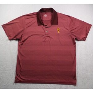 Arizona State Sun Devils Shirt Mens Size XL Red Polo Short Sleeve Stretch